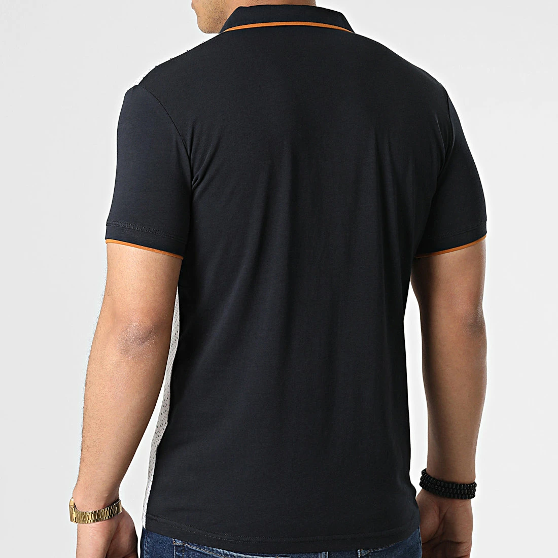 Nouveau ✔️ Polo Manches Courtes 20315 Blanc Bleu Marine de Classic Series ⭐ 6 Nouveau ✔️ Polo Manches Courtes 20315 Blanc Bleu Marine de Classic Series ⭐ – Image 4