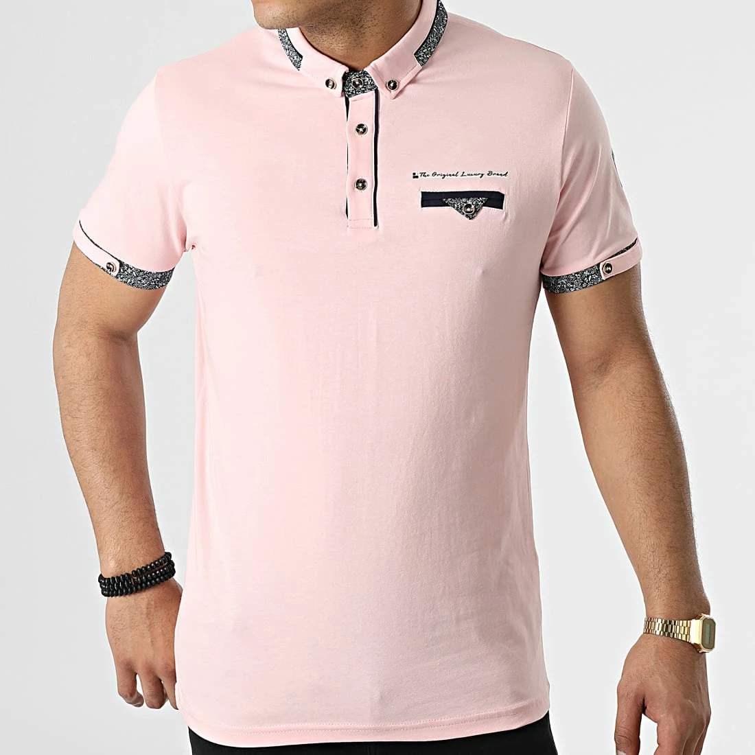Vente flash 🛒 Polo Manches Courtes 3911 Rose de Classic Series 🤩 5 Vente flash 🛒 Polo Manches Courtes 3911 Rose de Classic Series 🤩 – Image 3