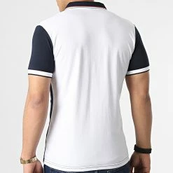 Nouveau 😀 Polo Manches Courtes Tricolore 20240 Bleu Marine Blanc de Classic Series 🛒 -Classic Series Soldes classic series 307317 20240 NAVY 20220304T145555 04