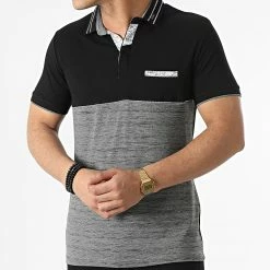 Coupon 🎁 Polo Manches Courtes 20237 Noir Gris Anthracite Chiné de Classic Series 🧨 -Classic Series Soldes classic series 307336 20237 BLACK 20220304T145928 03