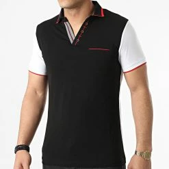 Remise 🎉 Polo Manches Courtes 20285 Noir Blanc de Classic Series 😉