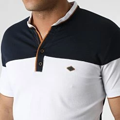 Tout neuf 🌟 Polo Manches Courtes 20179 Blanc Bleu Marine de Classic Series 🎁 -Classic Series Soldes classic series 307373 20179 WHITE 20220304T145707 02