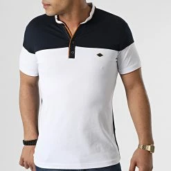 Tout neuf 🌟 Polo Manches Courtes 20179 Blanc Bleu Marine de Classic Series 🎁 -Classic Series Soldes classic series 307373 20179 WHITE 20220304T145708 03