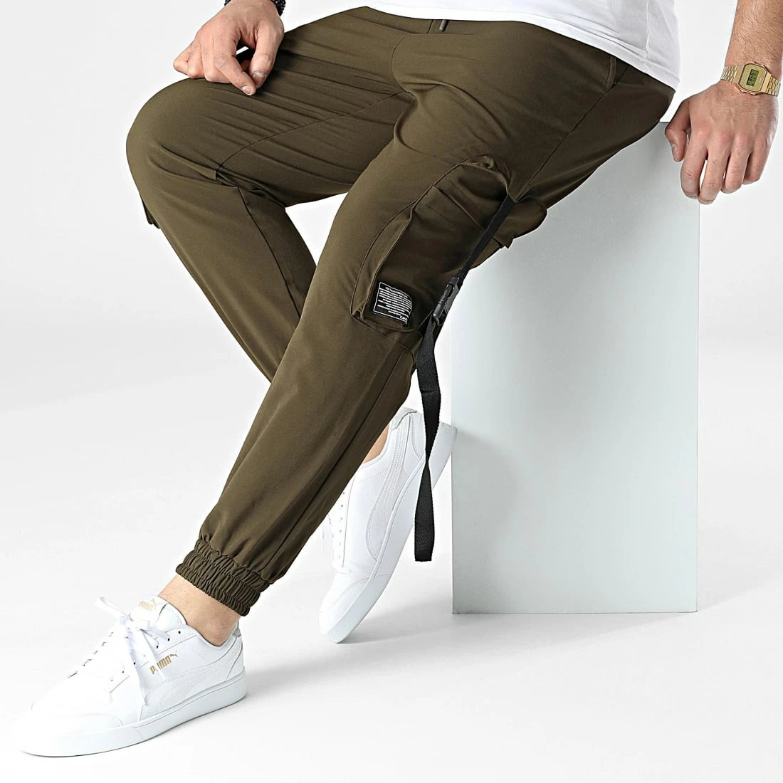 Nouveau 🔥 Pantalon Cargo G22-638 Vert Kaki de Classic Series 🔔 5 Nouveau 🔥 Pantalon Cargo G22-638 Vert Kaki de Classic Series 🔔 – Image 3