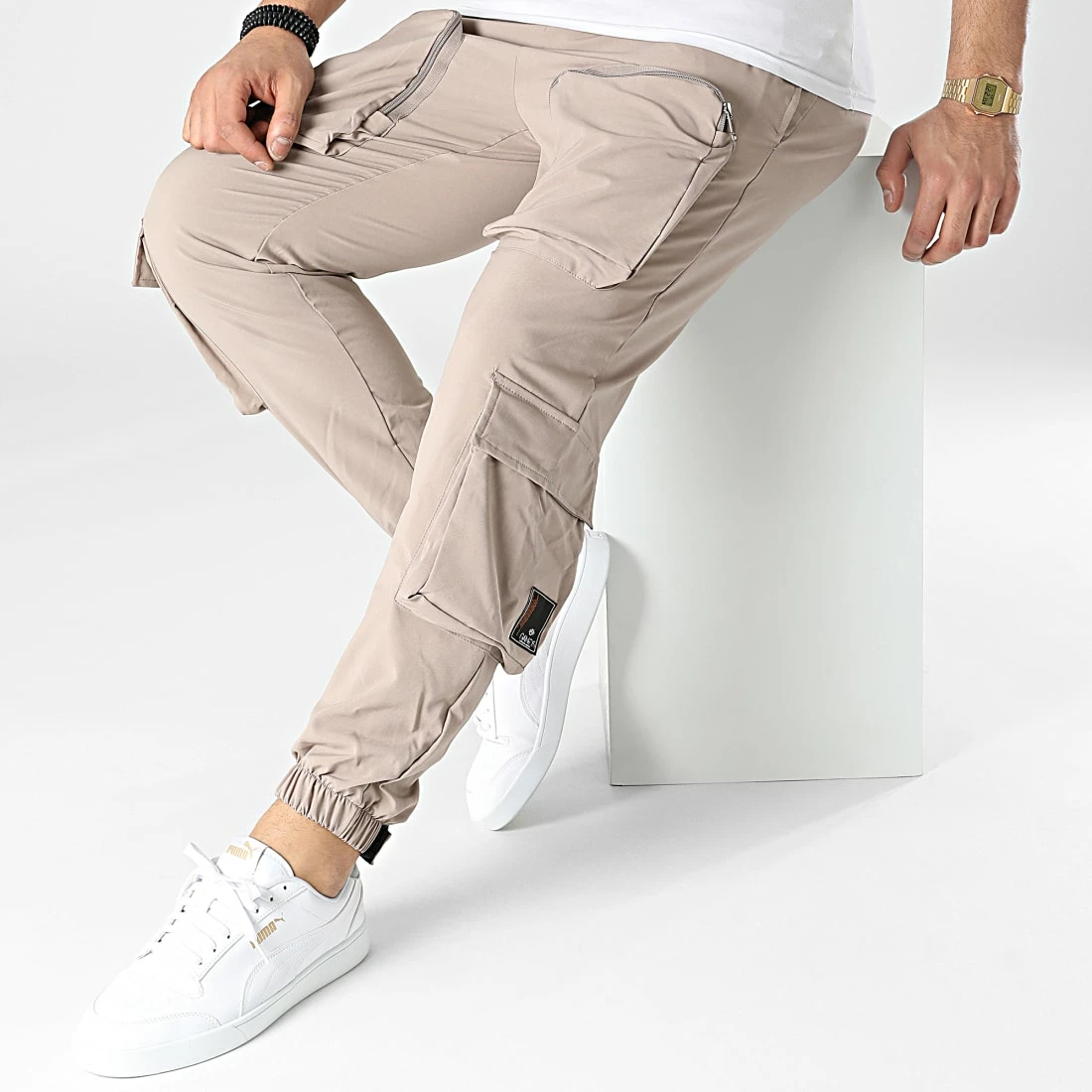 Budget 🛒 Jogger Pant G22-637 Taupe de Classic Series 💯 5 Budget 🛒 Jogger Pant G22-637 Taupe de Classic Series 💯 – Image 3