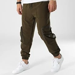 Remise 🔔 Pantalon Cargo G22-639 Vert Kaki de Classic Series 👏