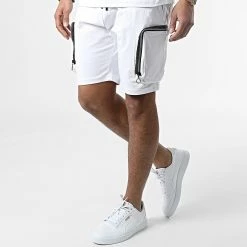 Meilleure affaire ✔️ Ensemble Tee 👕 Shirt A Poche Poitrine Et Short Jogging G22-632 Blanc de Classic Series 🔥 -Classic Series Soldes classic series 308358 G22 632T BEYAZ 20220310T155105 04