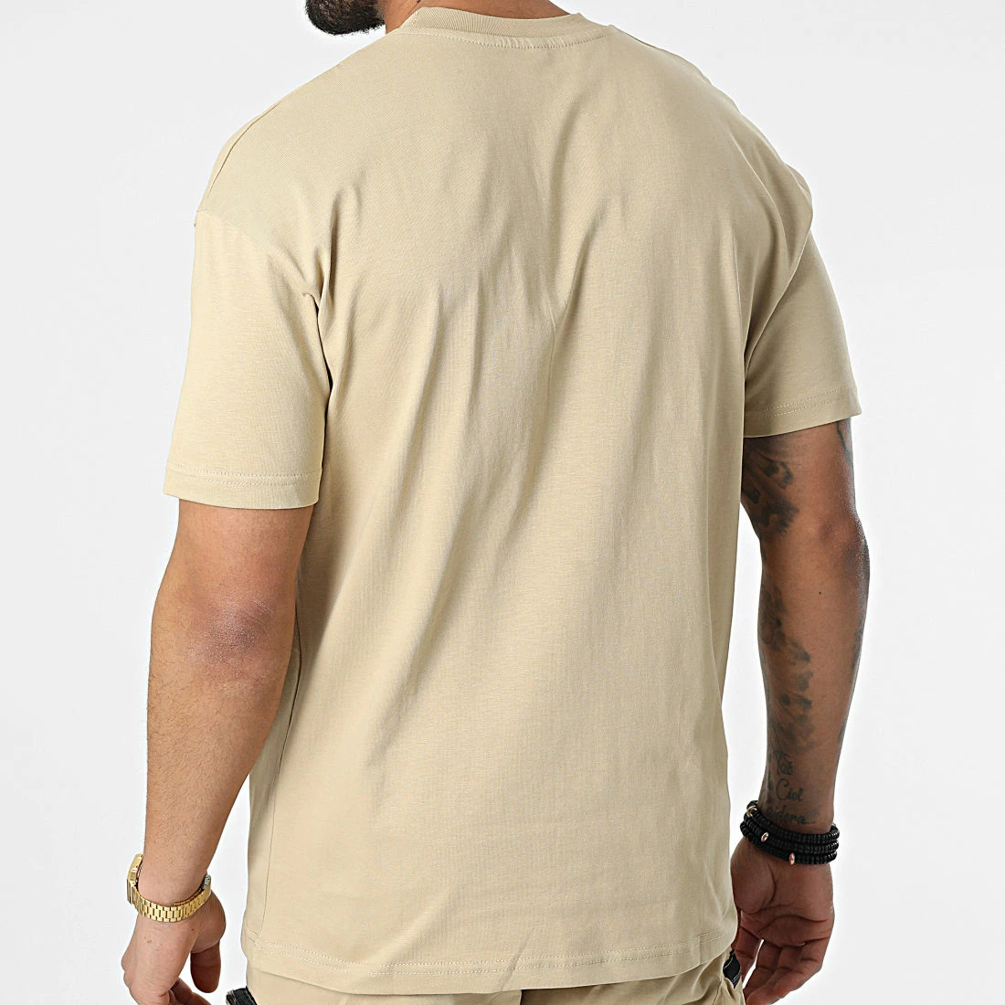 Grosses soldes 👏 Ensemble Tee 👕 Shirt A Poche Poitrine Et Short Jogging G22-632 Beige de Classic Series 👍 7 Grosses soldes 👏 Ensemble Tee 👕 Shirt A Poche Poitrine Et Short Jogging G22-632 Beige de Classic Series 👍 – Image 5