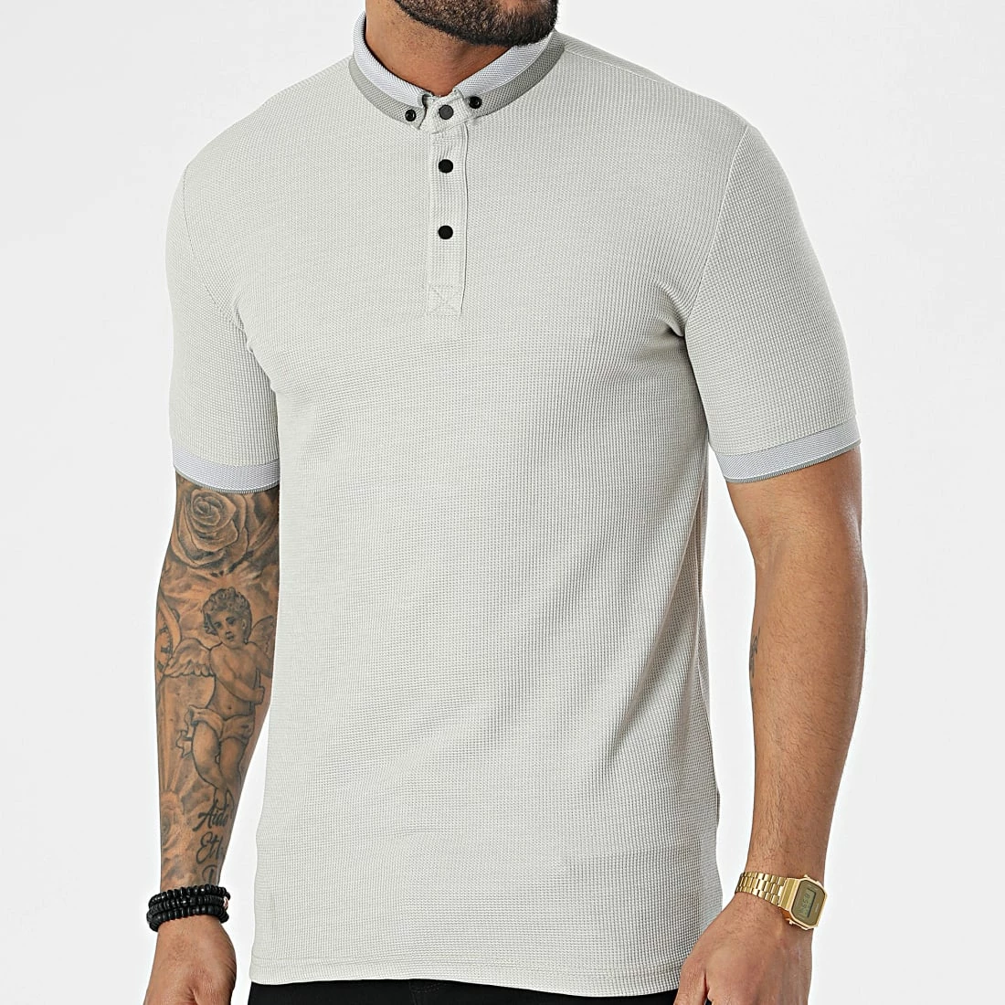 Sortie 🌟 Polo A Manches Courtes 1070 Gris de Classic Series 👏 3 Sortie 🌟 Polo A Manches Courtes 1070 Gris de Classic Series 👏