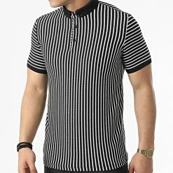 Acheter 🔔 Polo A Manches Courtes 1750 Noir Blanc de Classic Series 😀