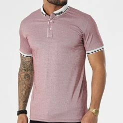 Meilleure vente ✨ Polo A Manches Courtes 1041 Bordeaux Chiné de Classic Series 👍