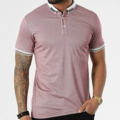 Meilleure vente ✨ Polo A Manches Courtes 1041 Bordeaux Chiné de Classic Series 👍 -Classic Series Soldes classic series 309251 ERS 1041 BORDO 20220317T153322 03