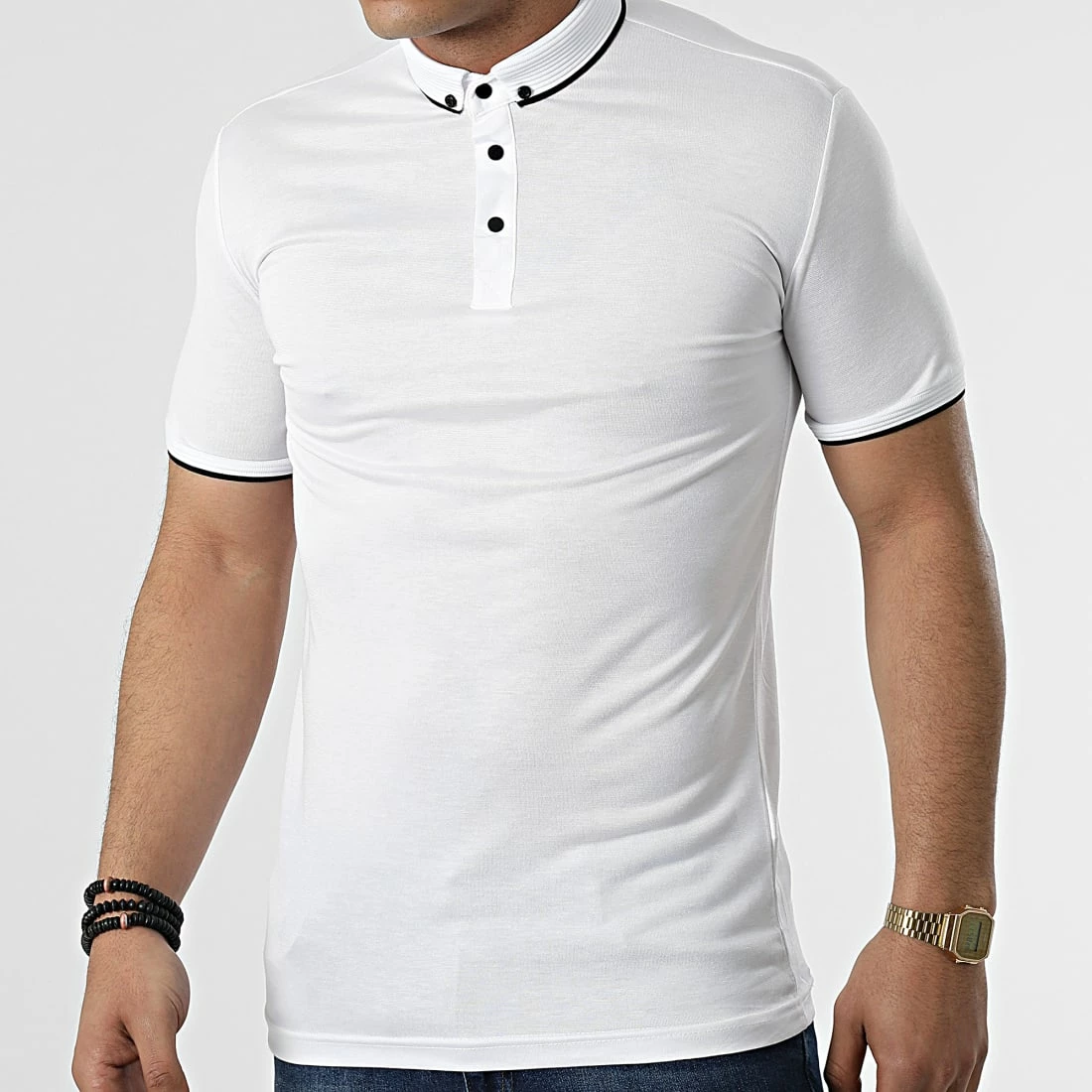 Meilleure affaire 👏 Polo A Manches Courtes 1723 Blanc de Classic Series 😍 3 Meilleure affaire 👏 Polo A Manches Courtes 1723 Blanc de Classic Series 😍