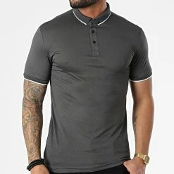 Tout neuf 🎉 Polo A Manches Courtes 1723 Gris Anthracite de Classic Series ⭐ -Classic Series Soldes classic series 309261 ERS 1723 ANTARSIT 20220317T154345 03