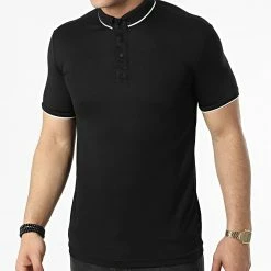 Vente flash 🔥 Polo A Manches Courtes 1723 Noir de Classic Series 🔔