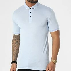 De gros 👏 Polo A Manches Courtes 1723 Bleu Clair de Classic Series 👏