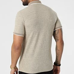 Coupon ✨ Polo A Manches Courtes 1246 Beige de Classic Series 🌟 -Classic Series Soldes classic series 309266 ERS 1246 BEJ 20220317T153013 04