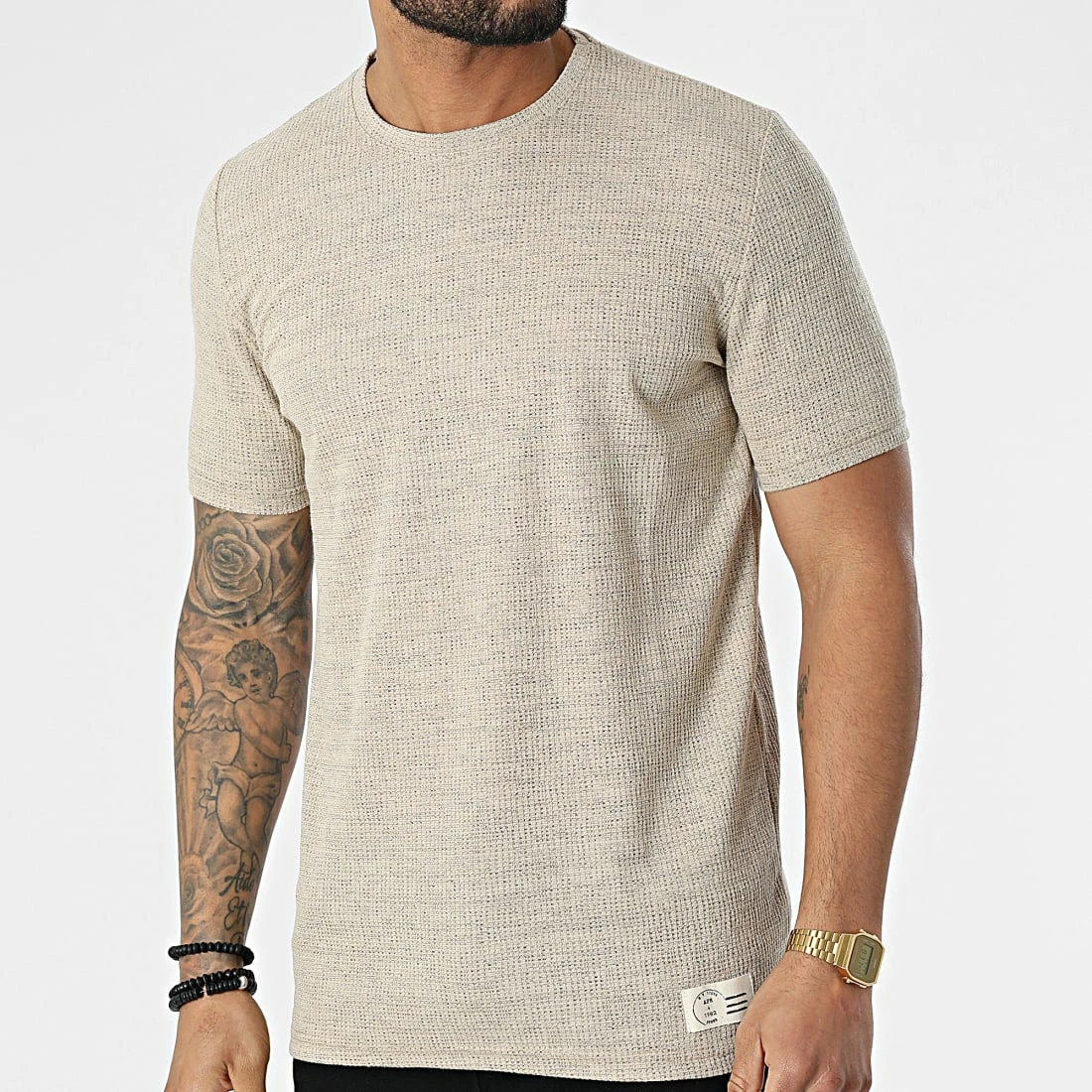 Meilleur prix ✨ Tee 👚 Shirt 1258 Beige Chiné de Classic Series ✔️ 3 Meilleur prix ✨ Tee 👚 Shirt 1258 Beige Chiné de Classic Series ✔️