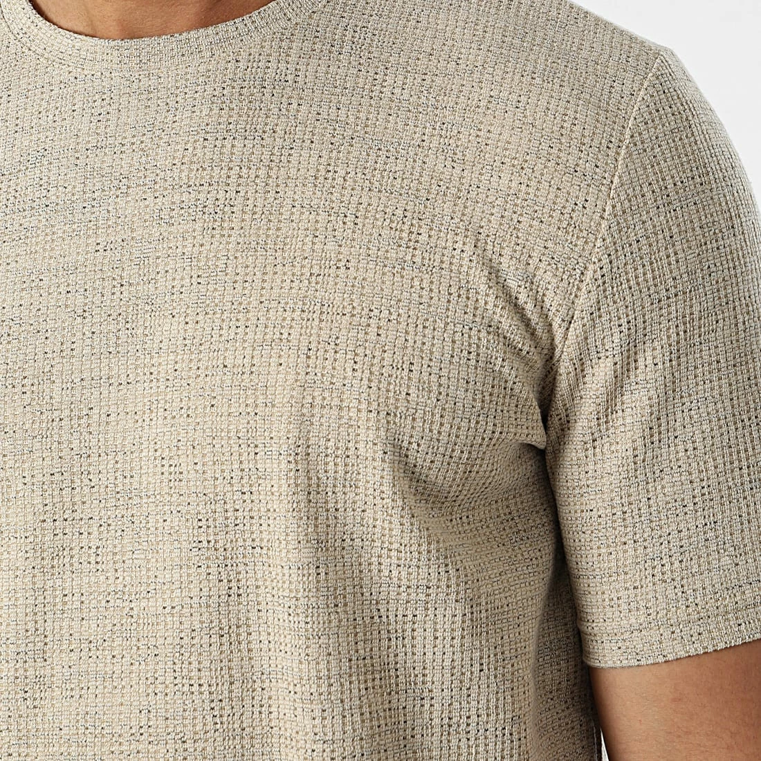 Meilleur prix ✨ Tee 👚 Shirt 1258 Beige Chiné de Classic Series ✔️ 4 Meilleur prix ✨ Tee 👚 Shirt 1258 Beige Chiné de Classic Series ✔️ – Image 2