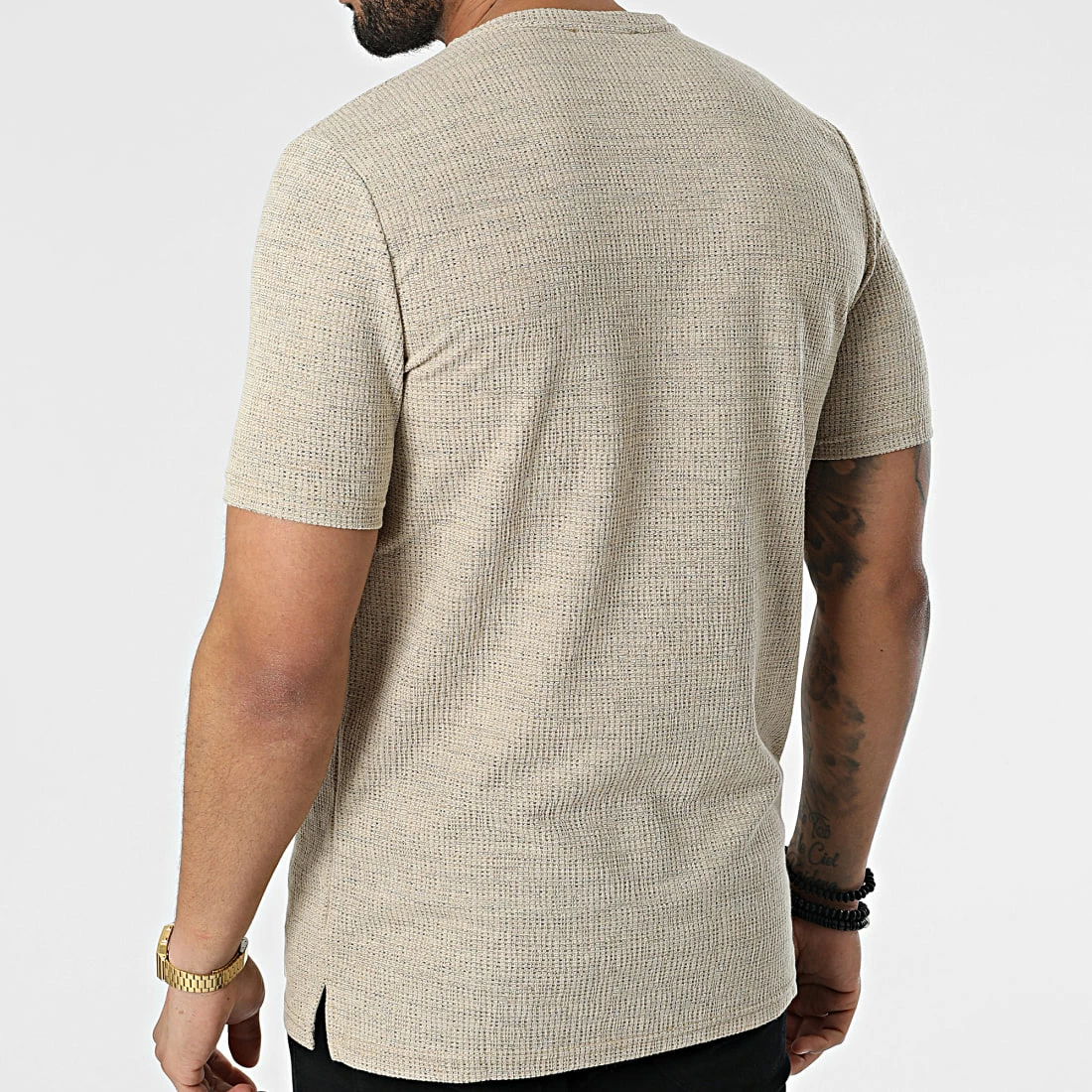 Meilleur prix ✨ Tee 👚 Shirt 1258 Beige Chiné de Classic Series ✔️ 6 Meilleur prix ✨ Tee 👚 Shirt 1258 Beige Chiné de Classic Series ✔️ – Image 4