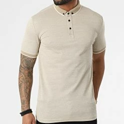 Bon marché ❤️ Polo A Manches Courtes 1713 Beige de Classic Series 💯 -Classic Series Soldes classic series 309294 ERS 1713 SUTLU 20220317T152956 03