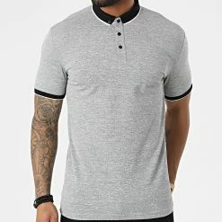 Nouveau ⌛ Polo A Manches Courtes 1713 Gris Chiné de Classic Series ✔️ -Classic Series Soldes classic series 309295 ERS 1713 SIYAH 20220317T153513 03