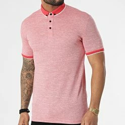 Tout neuf 🧨 Polo A Manches Courtes 1713 Rouge Chiné de Classic Series ✨