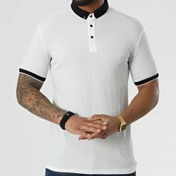 Promo 🤩 Polo A Manches Courtes 1745 Blanc de Classic Series 💯 -Classic Series Soldes classic series 309328 ERS 1745 EKRU 20220317T153053 03