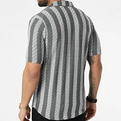 Meilleure vente 🌟 Chemise A Manches Courtes 1661 Gris Anthracite Chiné de Classic Series 🌟 -Classic Series Soldes classic series 309339 ERS 1661 ANTRASIT 20220317T154236 04