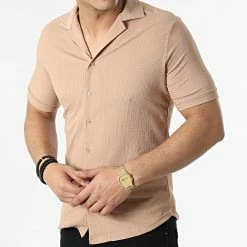 Nouveau 😉 Chemise A Manches Courtes ERS-1651 Camel de Classic Series 😍 -Classic Series Soldes classic series 309361 ERS 1651 KAHVE 20220318T160436 03