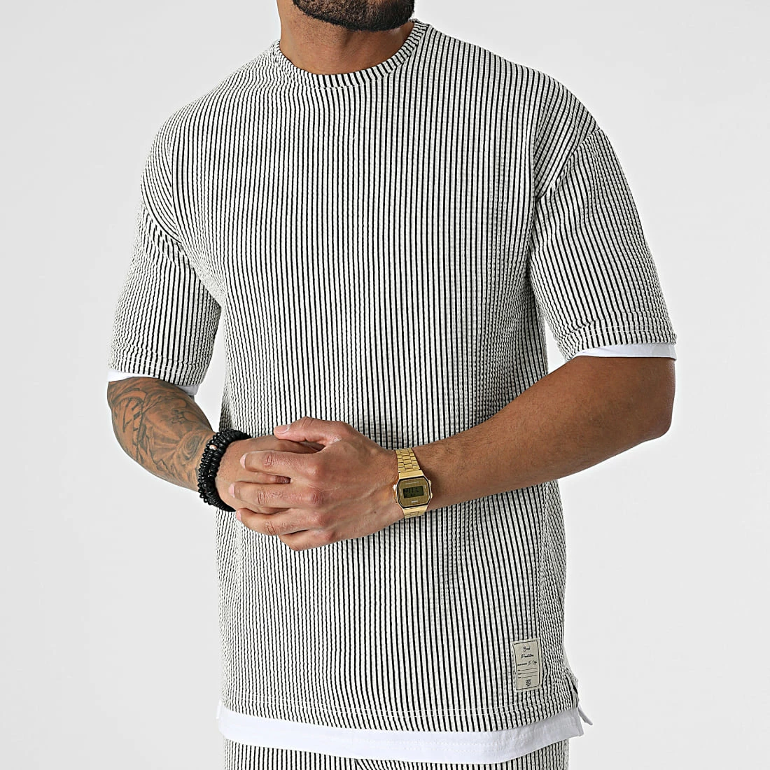 Promo ⌛ Ensemble Tee 👕 Shirt Et Short Jogging 1240 Blanc de Classic Series 🎉 5 Promo ⌛ Ensemble Tee 👕 Shirt Et Short Jogging 1240 Blanc de Classic Series 🎉 – Image 3