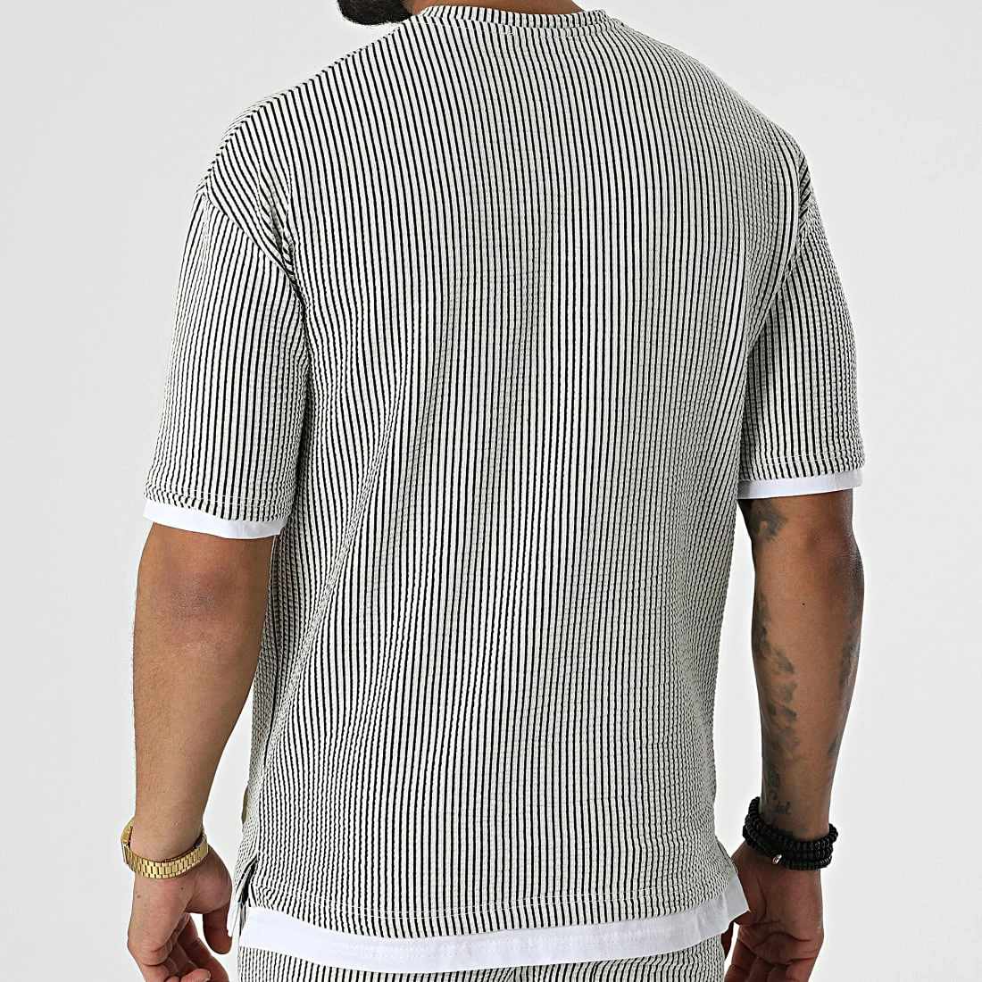 Promo ⌛ Ensemble Tee 👕 Shirt Et Short Jogging 1240 Blanc de Classic Series 🎉 6 Promo ⌛ Ensemble Tee 👕 Shirt Et Short Jogging 1240 Blanc de Classic Series 🎉 – Image 4