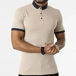 Bon marché 🥰 Polo Manches Courtes 1058 Beige de Classic Series 🔔 -Classic Series Soldes classic series 309384 ERS 1058 1 BEJ 20220322T143706 03
