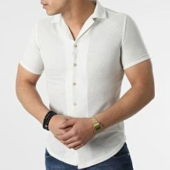 Meilleure affaire 🛒 Chemise Manches Courtes 1673 Beige de Classic Series 💯 -Classic Series Soldes classic series 309437 ERS 1673 BEJ 20220408T110502 03