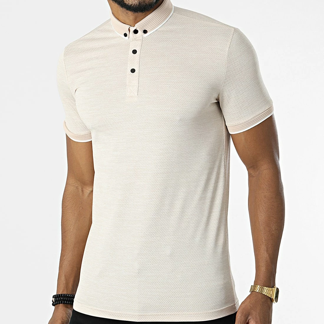 Promo ⌛ Polo Manches Courtes 1713 Beige de Classic Series 🌟 3 Promo ⌛ Polo Manches Courtes 1713 Beige de Classic Series 🌟