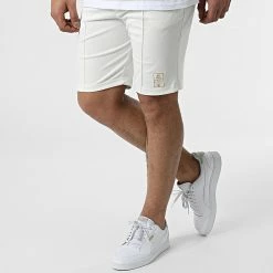 Offres ✔️ Ensemble Tee 👕 Shirt Et Short Jogging 1253 Blanc de Classic Series ⌛ -Classic Series Soldes classic series 309487 ERS 1253 EKRU 20220318T161928 05