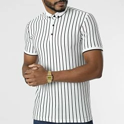 Le moins cher 💯 Polo Manches Courtes 1778 Blanc de Classic Series 👍 -Classic Series Soldes classic series 309512 ERS 1778 EKRU SIYAH 20220322T145031 03