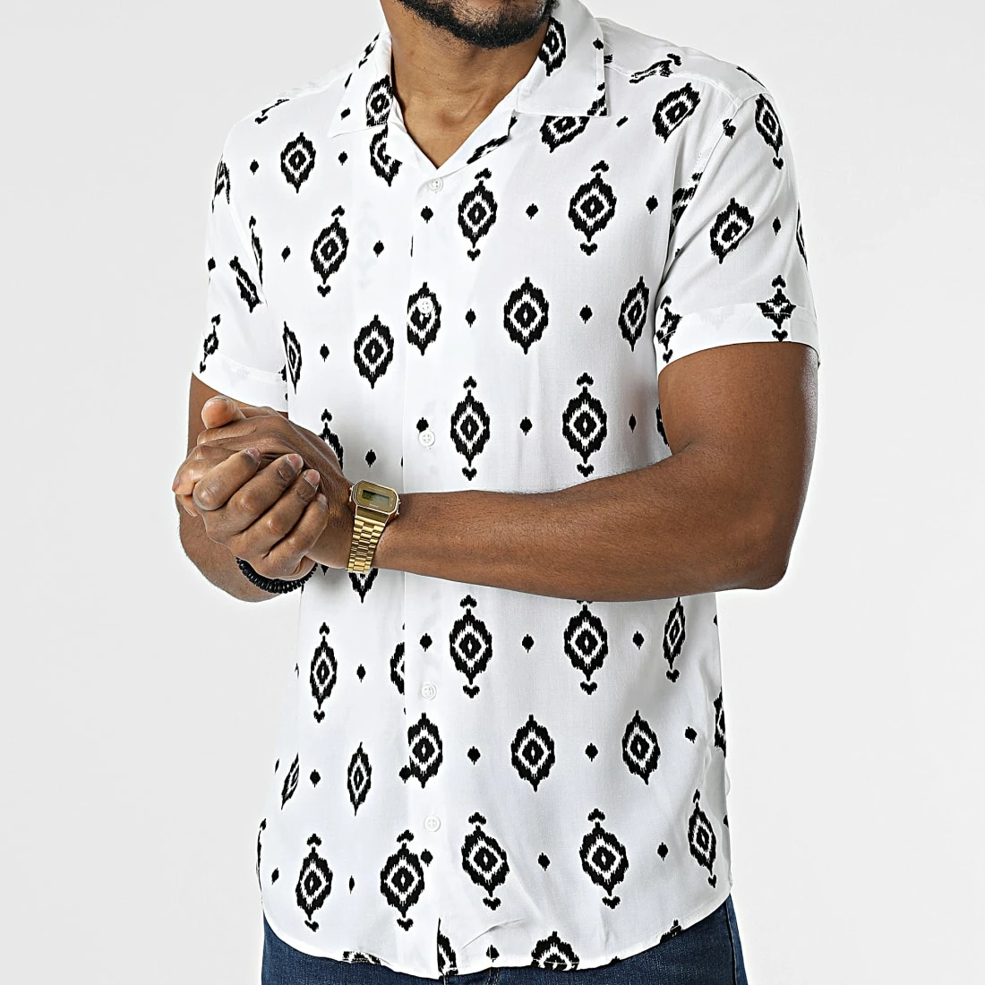 Nouveau 🥰 Chemise Manches Courtes 1400 Blanc de Classic Series 🔥 5 Nouveau 🥰 Chemise Manches Courtes 1400 Blanc de Classic Series 🔥 – Image 3