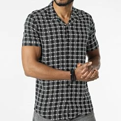 Meilleure vente ❤️ Chemise Manches Courtes 1400 Noir de Classic Series 🥰 -Classic Series Soldes classic series 309561 ERS 1400 97 20220322T144617 03