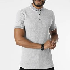 Remise ⭐ Polo Manches Courtes 1246 Gris Chiné de Classic Series 💯 -Classic Series Soldes classic series 309573 ERS 1246 GRI 20220322T143517 03