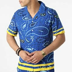 Nouveau 👍 Ensemble Chemise Manches Courtes Et Short CH002 Bleu Marine de Classic Series ⌛ -Classic Series Soldes classic series 309589 CH002 DKBLUE 20220318T161855 03