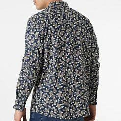 Nouveau 🤩 Chemise Manches Longues Floral H70025 Bleu Marine de Classic Series 😉 -Classic Series Soldes classic series 309671 H70025M11045A 19400 20220408T111018 04