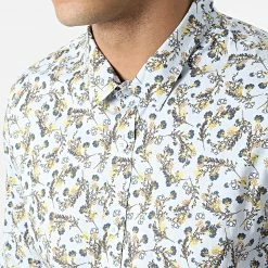 Nouveau 🤩 Chemise Manches Longues Floral H70025 Bleu Clair de Classic Series 🎁 -Classic Series Soldes classic series 309673 H70025M11045A 19200 20220408T123840 02