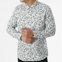 Nouveau 🤩 Chemise Manches Longues Floral H70025 Bleu Clair de Classic Series 🎁 -Classic Series Soldes classic series 309673 H70025M11045A 19200 20220408T123842 03