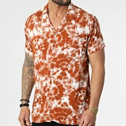 Top 10 ⭐ Chemise Manches Courtes H73771 Orange Brique de Classic Series ❤️