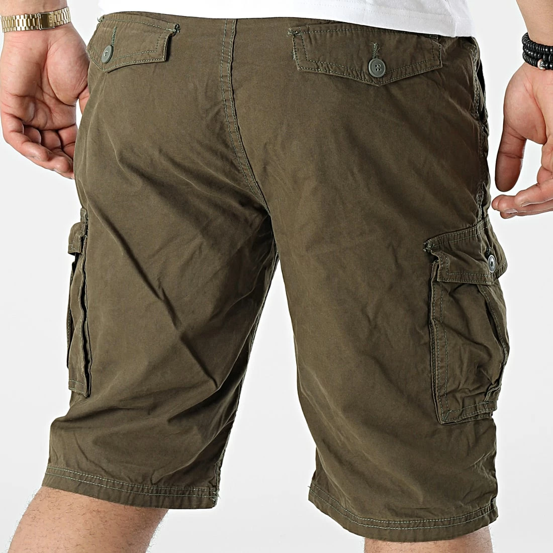 Promo 🌟 Short Cargo Aken Vert Kaki de Classic Series 🤩 6 Promo 🌟 Short Cargo Aken Vert Kaki de Classic Series 🤩 – Image 4