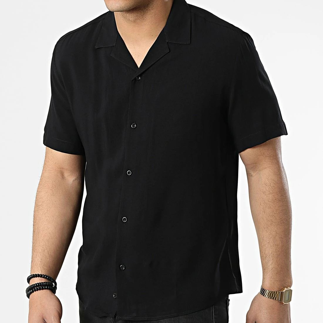 Promo 😉 Chemise Manches Longues G-9030 Noir de Classic Series ✨ 3 Promo 😉 Chemise Manches Longues G-9030 Noir de Classic Series ✨