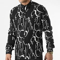 De gros ✨ Chemise Manches Longues G-9033 Noir de Classic Series 🌟