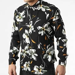 Sortie 🎁 Chemise Manches Longues G-9034 Noir de Classic Series ❤️