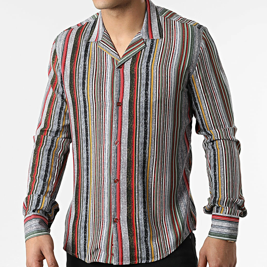 Meilleur prix 🥰 Chemise Manches Longues G-9035 Gris Rouge de Classic Series 🤩 3 Meilleur prix 🥰 Chemise Manches Longues G-9035 Gris Rouge de Classic Series 🤩